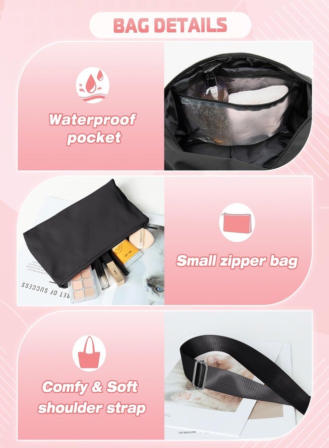 Smasrob Small Gym Bag with Yoga Mat Holder, Wet Pocket and a Separate Pouch, Small Gym Duffle Bag for Women with Detachable Crossbody Shoulder Strap, Black - Image 4